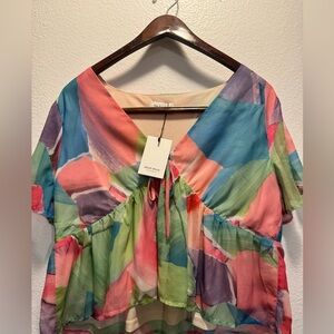 The Raconteur color blocked top